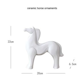 Home Creative Minimalistic Abstraction Couple Decoration (Option: HP098 White Pony)