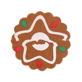 Christmas Decorations Non-woven Fabric Coaster Home (Option: XINGX)