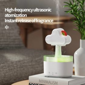 Rainbow After Rain Humidifier Snuggling 500ML Cloud Humidifier Air Home Fogger Mist Ultrasonic Air Humidifier Mushroom Rain Cloud Humidifier With Led (Option: White-US)