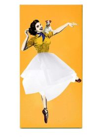 Girl Face Paper Extraction Box Cartoon Anime (Color: YELLOW)