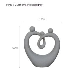Home Creative Minimalistic Abstraction Couple Decoration (Option: HP834 2GRY)