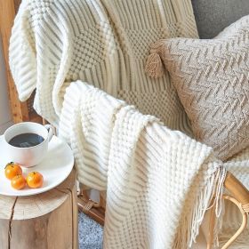 Nordic Style Bubble Lunch Break Artifact Summer Cover Blanket Sleeping Sofa (Option: Beige-130 √ó 170cm)