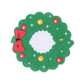 Christmas Decorations Non-woven Fabric Coaster Home (Option: Garland)
