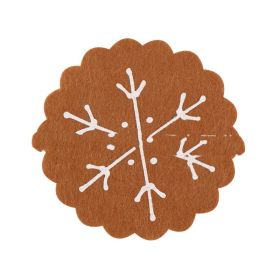 Christmas Decorations Non-woven Fabric Coaster Home (Option: Snowflake)
