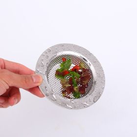 Kitchen Sink Stainless Steel Filter Drain Tank Strainer Round Hole Sieve Household (Option: 1pc)