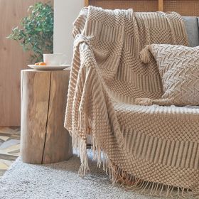 Nordic Style Bubble Lunch Break Artifact Summer Cover Blanket Sleeping Sofa (Option: Khaki-130 √ó 170cm)