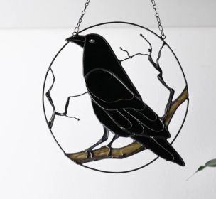 Gothic Horror Home Decoration Halloween Ghost Window Wall Hanging (Option: Crow)