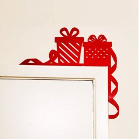 Fashion Christmas Door Frame Decoration (Option: Ribbon Gift Box)