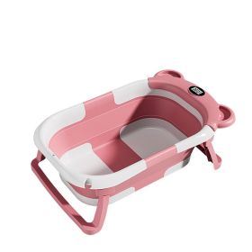 Household Newborn Baby Bathtub Temperature Sensing (Option: Pink White)