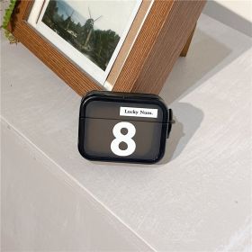 Simple Digital Protective Cover Wireless Bluetooth Earphone Cover (Option: Transparent Black 8-Airpods 1or2)