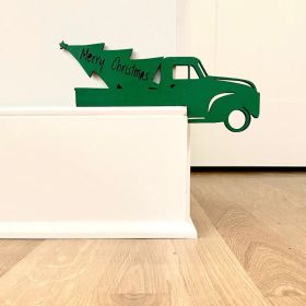 Fashion Christmas Door Frame Decoration (Option: Car Tree Pulling)