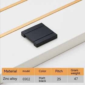 Simple Home Decoration Zinc Alloy Black Brushed Door Handle (Option: Regular-6902 25 Black)