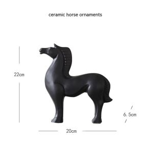 Home Creative Minimalistic Abstraction Couple Decoration (Option: HP100 Small Black Horse)