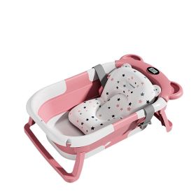 Household Newborn Baby Bathtub Temperature Sensing (Option: Pink Bath Mat)