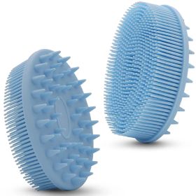 Silicone Bath Brush Double-sided Massage (Option: Pointed Blue)