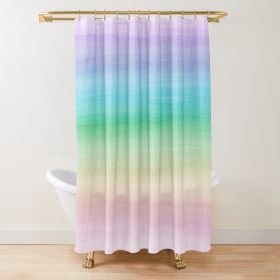 Sage Green Watercolor Ombre Shower Curtain Bathroom Fabric (Option: 6 W220xH180cm)